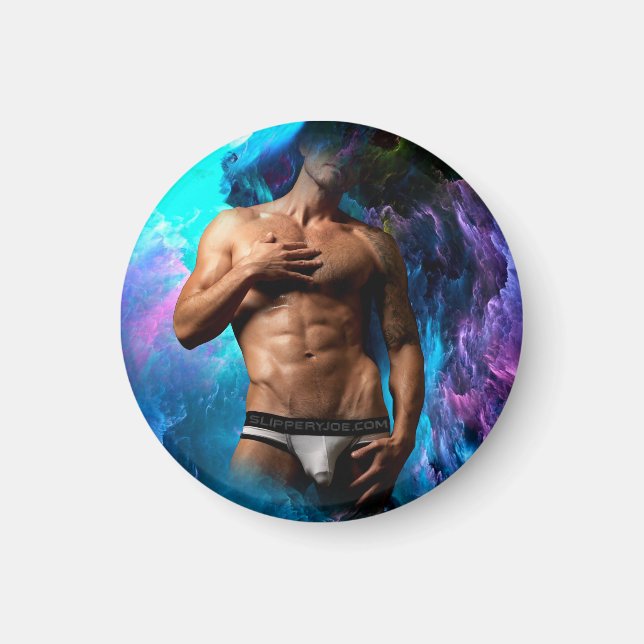 SlipperyJoe muscular man underwear bulge vibrant h Magnet (Front)