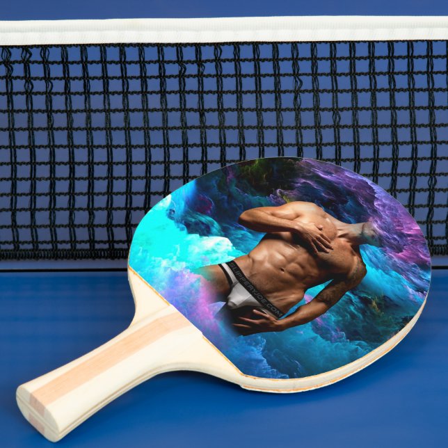 SlipperyJoe muscular man underwear bulge vibrant h Ping Pong Paddle (Insitu)