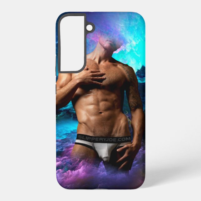 SlipperyJoe muscular man underwear bulge vibrant h Samsung Galaxy S22+ Case (Back)