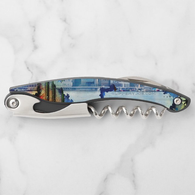 SlipperyJoe NYC graffiti moon surrounded swirling  Corkscrew (Front)