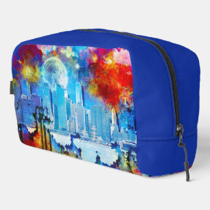 SlipperyJoe NYC graffiti moon surrounded swirling  Dopp Kit