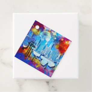 SlipperyJoe NYC graffiti moon surrounded swirling Favour Tags