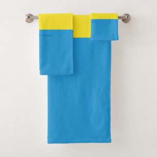 SlipperyJoe pansexual pride flag pink amber and cy Bath Towel Set