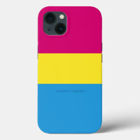 SlipperyJoe pansexual pride flag pink amber and cy