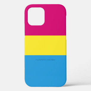 SlipperyJoe pansexual pride flag pink amber and cy iPhone 12 Pro Case