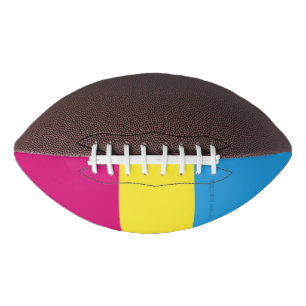 SlipperyJoe pansexual pride flag pink amber and cy Football