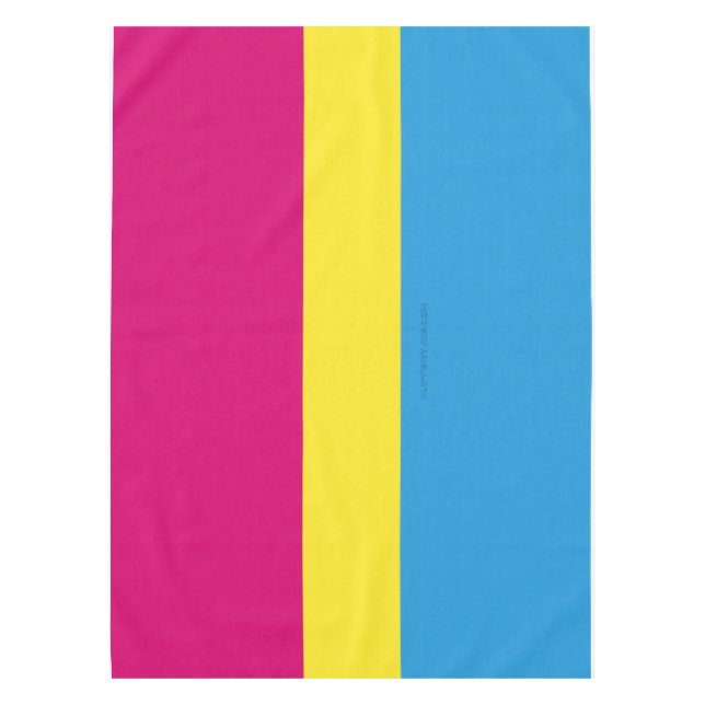 SlipperyJoe pansexual pride flag pink amber and cy Tablecloth (Front)