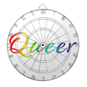 SlipperyJoe queer pride colours bold and celebrato Dartboard