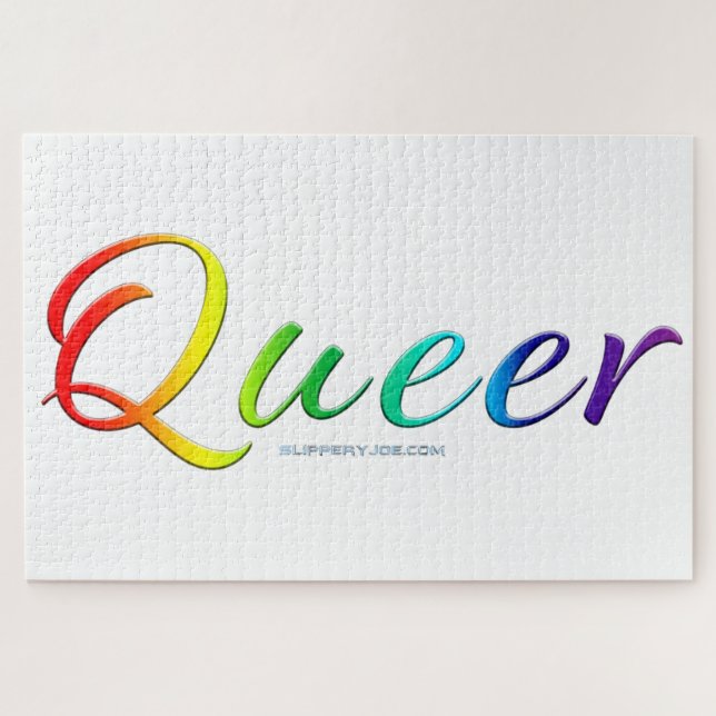 SlipperyJoe queer pride colours bold and celebrato Jigsaw Puzzle (Horizontal)