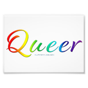 SlipperyJoe queer pride colours bold and celebrato Photo Print