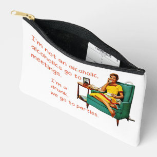 SlipperyJoe socialising drinking party vintage wom Accessory Pouch