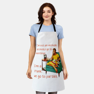 SlipperyJoe socialising drinking party vintage wom Apron