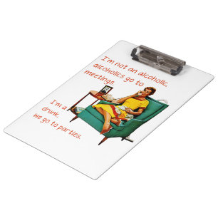SlipperyJoe socialising drinking party vintage wom Clipboard