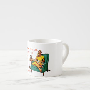 SlipperyJoe socialising drinking party vintage wom Espresso Cup