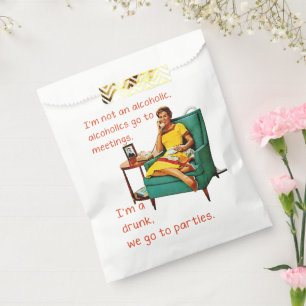 SlipperyJoe socialising drinking party vintage wom Favour Bag