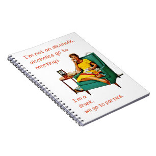 SlipperyJoe socialising drinking party vintage wom Notebook