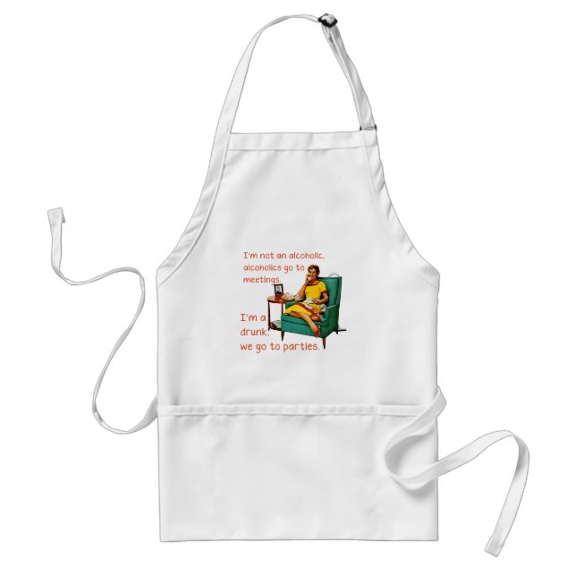 SlipperyJoe socialising drinking party vintage wom Standard Apron (Front)