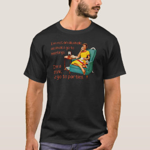 SlipperyJoe socialising drinking party vintage wom T-Shirt
