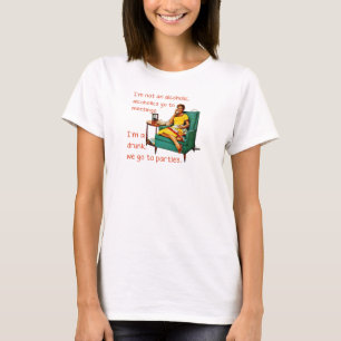 SlipperyJoe socialising drinking party vintage wom T-Shirt