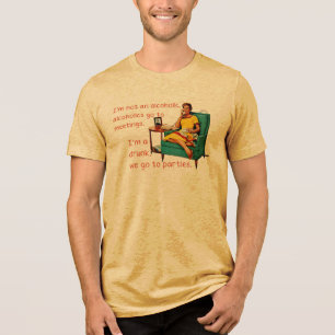 SlipperyJoe socialising drinking party vintage wom Tri-Blend Shirt