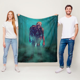 SlipperyJoe terrifying zombie figure isolated omin Fleece Blanket