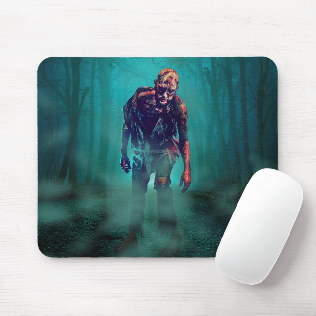 SlipperyJoe terrifying zombie figure isolated omin Mouse Pad (With Mouse)