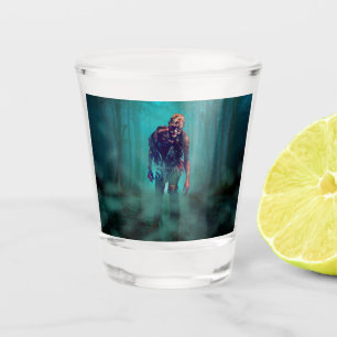 SlipperyJoe terrifying zombie figure isolated omin Shot Glass