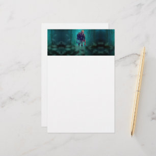 SlipperyJoe terrifying zombie figure isolated omin Stationery