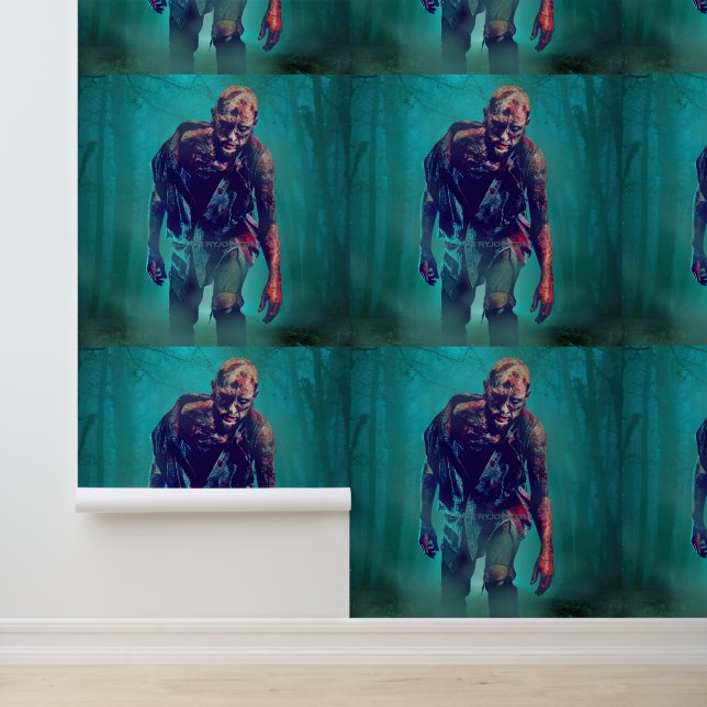 SlipperyJoe terrifying zombie figure isolated omin Wallpaper (Application)
