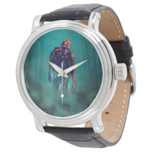 SlipperyJoe terrifying zombie figure isolated omin Watch