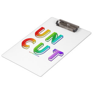 SlipperyJoe uncut vibrant lively neon rainbow ener Clipboard