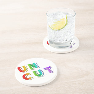 SlipperyJoe uncut vibrant lively neon rainbow ener Coaster