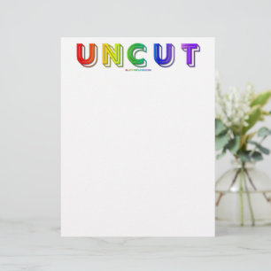 SlipperyJoe uncut vibrant lively neon rainbow ener Custom Letterhead