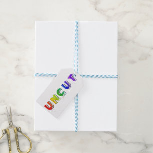 SlipperyJoe uncut vibrant lively neon rainbow ener Gift Tags