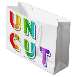 SlipperyJoe uncut vibrant lively neon rainbow ener Large Gift Bag