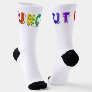 SlipperyJoe uncut vibrant lively neon rainbow ener Socks