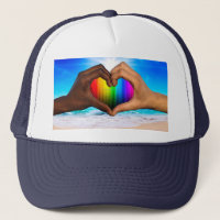 SlipperyJoe vivid rainbow gradient heart interraci