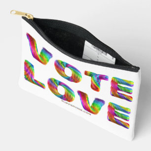 SlipperyJoe vote love equality rainbow-coloured fu Accessory Pouch