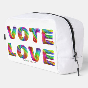 SlipperyJoe vote love equality rainbow-coloured fu Dopp Kit