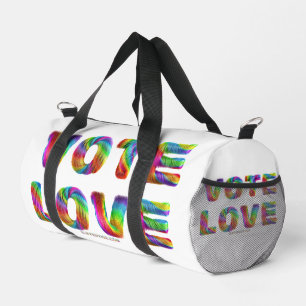 SlipperyJoe vote love equality rainbow-coloured fu Duffle Bag