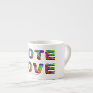 SlipperyJoe vote love equality rainbow-coloured fu Espresso Cup
