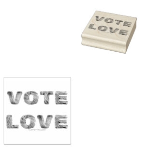 SlipperyJoe vote love equality rainbow-coloured fu Rubber Stamp