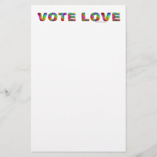 SlipperyJoe vote love equality rainbow-coloured fu Stationery