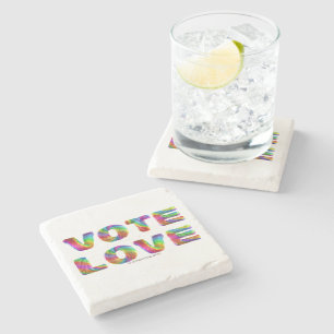 SlipperyJoe vote love equality rainbow-coloured fu Stone Coaster