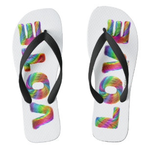 SlipperyJoe vote love equality rainbow-coloured fu Thongs