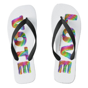 SlipperyJoe vote love equality rainbow-coloured fu Thongs