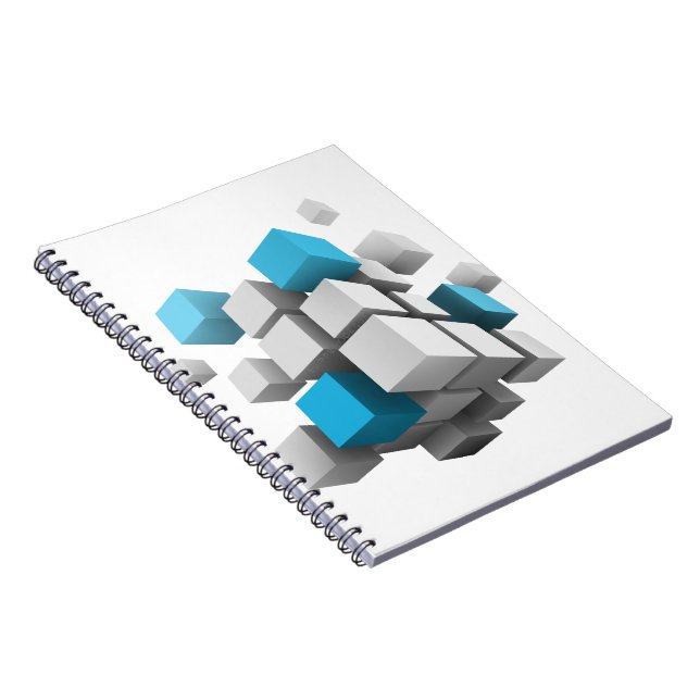 SlipperyJoe's 3D cubes captivating arrangement thr Notebook (Right Side)