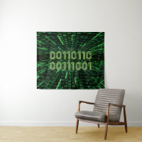 SlipperyJoe's 69 binary code vibrant green compute