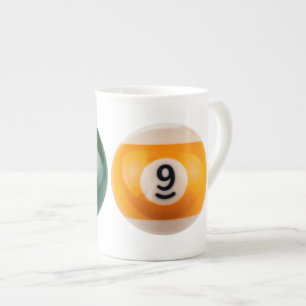 SlipperyJoe's 69 hard pool table two billiard ball Bone China Mug