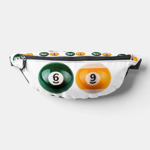 SlipperyJoe's 69 hard pool table two billiard ball Bum Bags